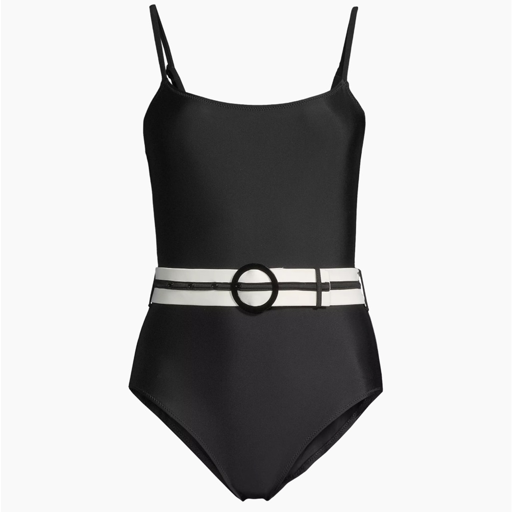 New Solid & Striped Bathing Suit
